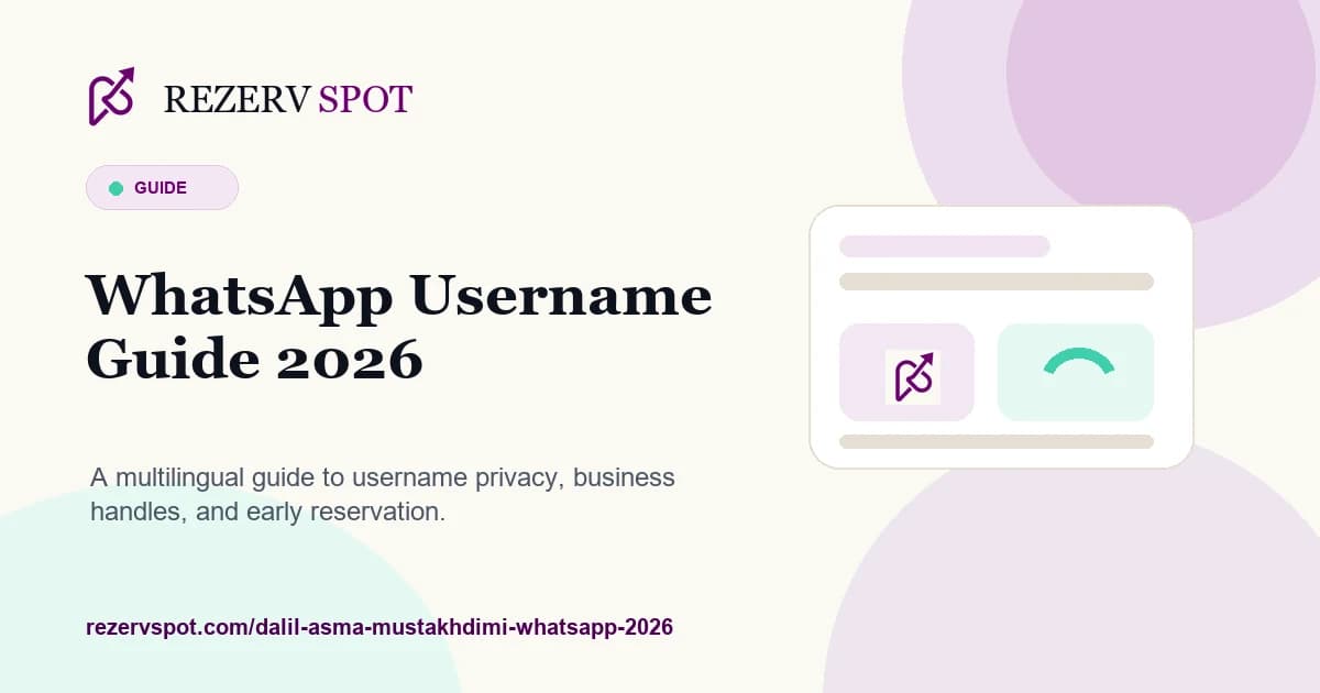 WhatsApp username guide 2026 card