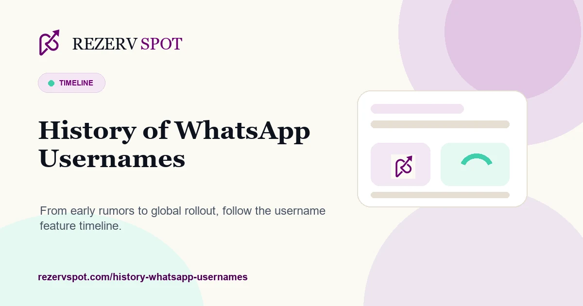 History of WhatsApp usernames card