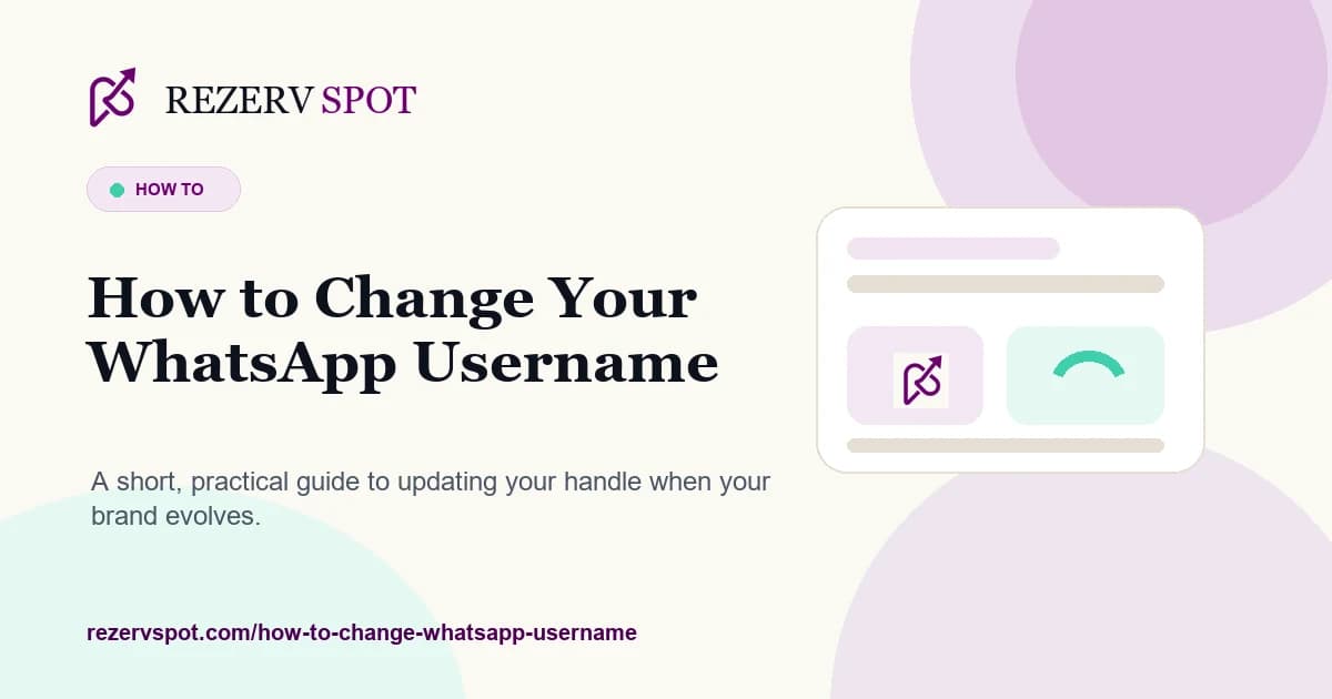 How to change a WhatsApp username card