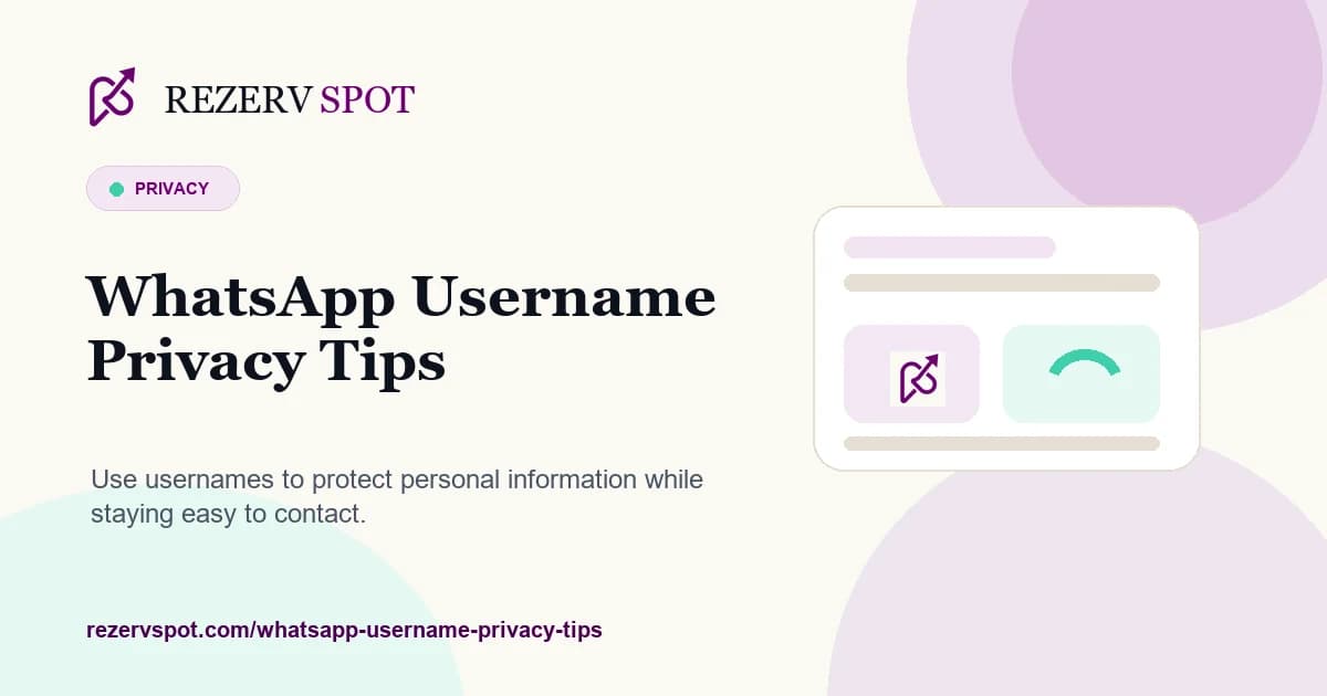 WhatsApp username privacy tips card
