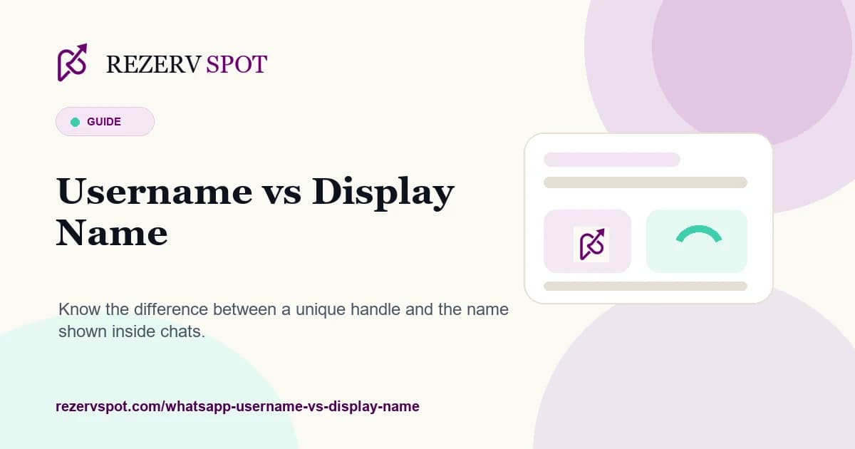 WhatsApp username versus display name card