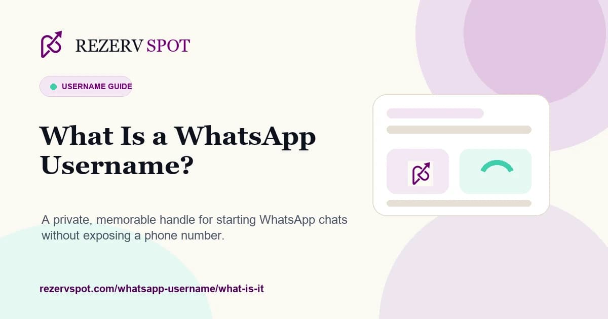 WhatsApp username guide card