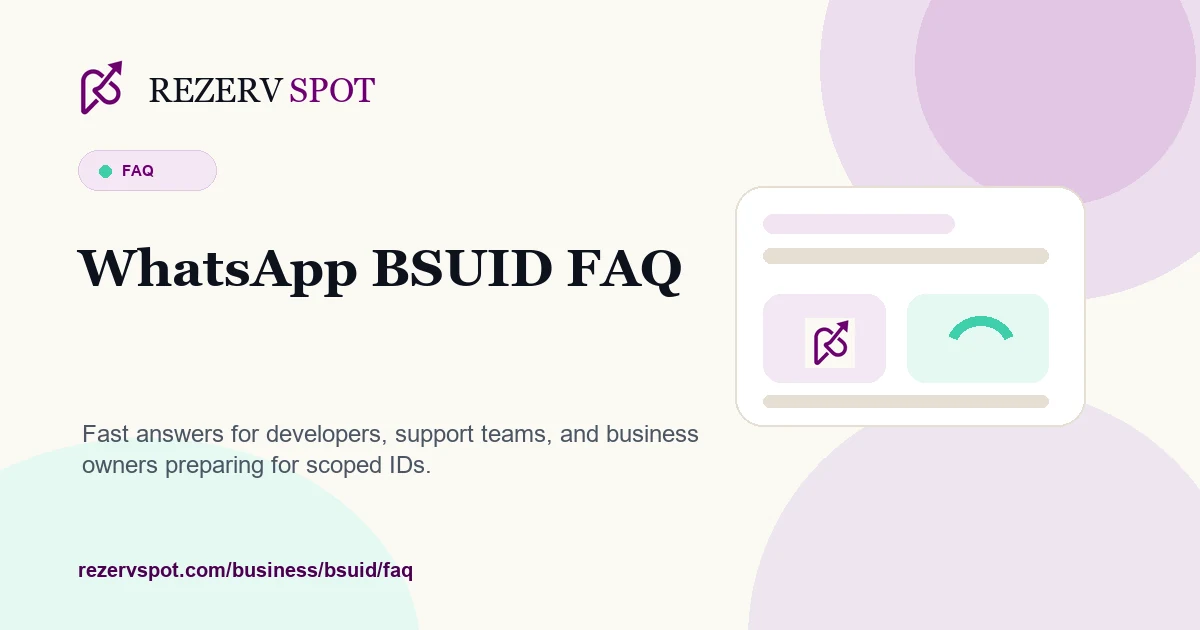 WhatsApp BSUID FAQ card