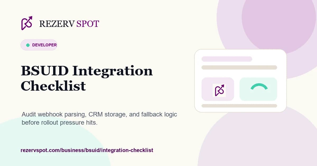 BSUID integration checklist card
